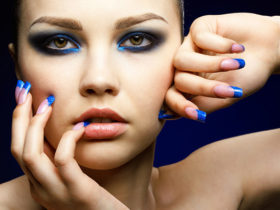 plavi smokey eyes