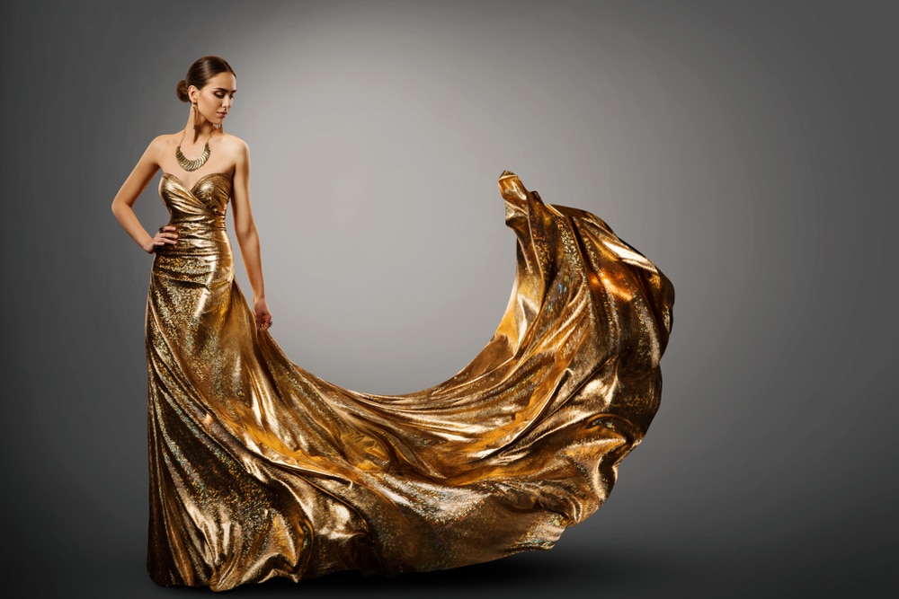 izbor zlatne haljine